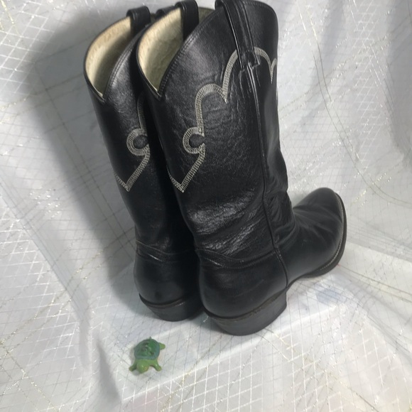 Men’s cowboy boots, Cowtown, black, size 10 1/2 D - Picture 2 of 5